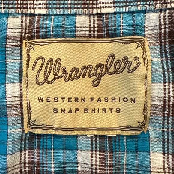Men's Vintage Wrangler Short Sleeve Western Pearl Snap Shirt XL - Picture 5 of 7